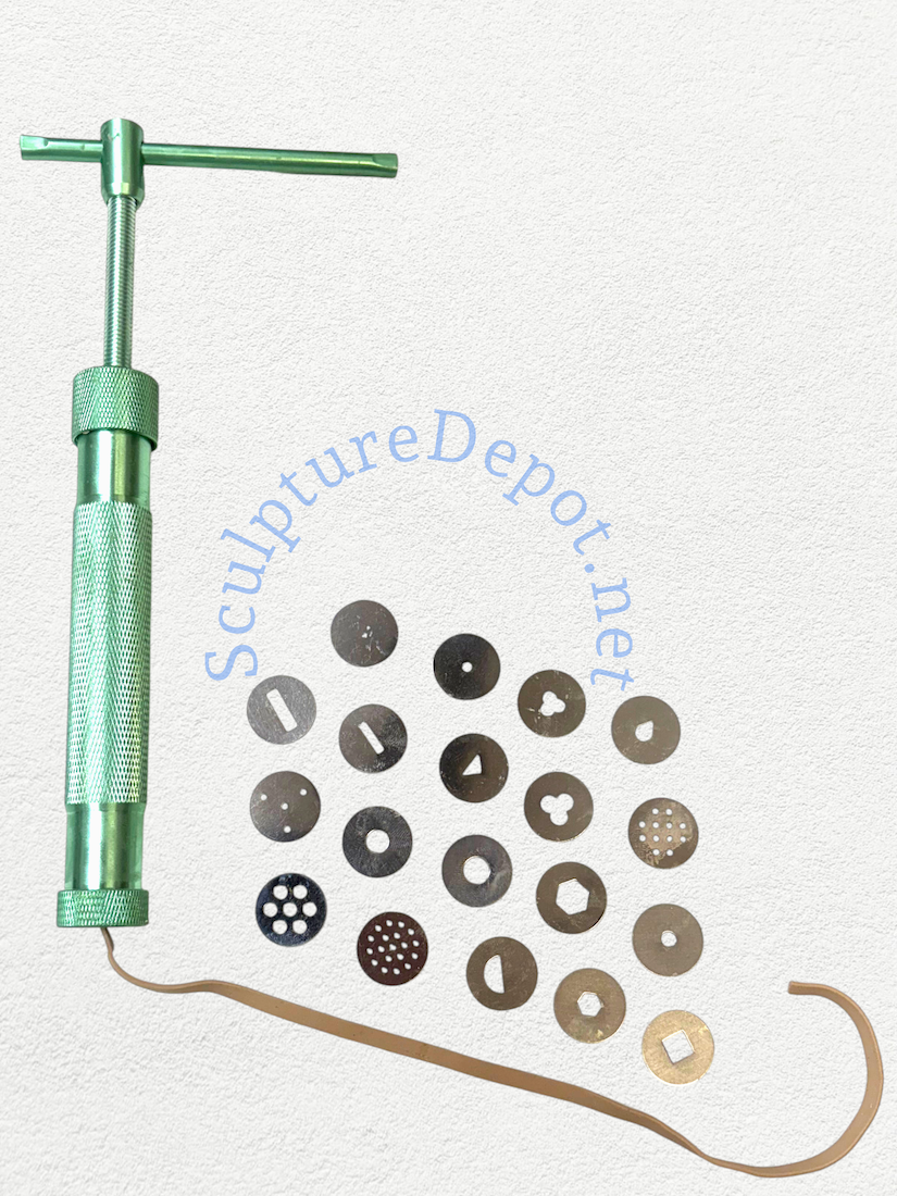 Clay Extruder/Clay Gun with 20 discs